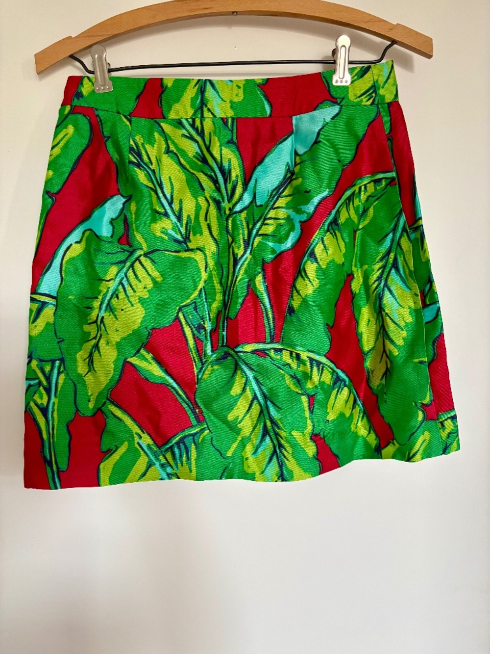 Vineyard Vines Colorful Banana Leaf Silk Blend Mini Skirt